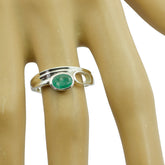Bruna Cultural Green Solitaire Ring